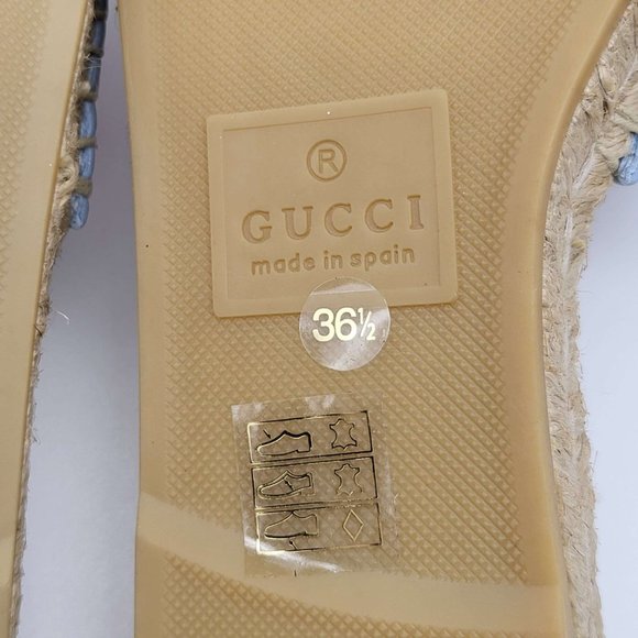 100% Authentic Gucci GG Marmont Multicolor Sandal Espadrilles - Picture 9 of 10
